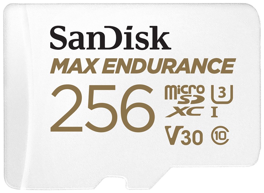 SanDisk MAX ENDURANCE microSDXC 256GB / C10, U3, V30 / 120,000 Hours / + SD Adaptér SDSQQVR-256G-GN6IA