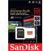 SanDisk micro SDHC karta 32GB Extreme PLUS (95MB/s, UHS-I V30, Rescue Pro Deluxe) + adaptér SDSQXBG-032G-GN6MA