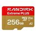 SanDisk MicroSDHC karta 256GB Extreme PLUS (R250/W170MB/s, UHS-I V30, Rescue Pro Deluxe) + adaptér SDSQXBJ-256G-GU6MA