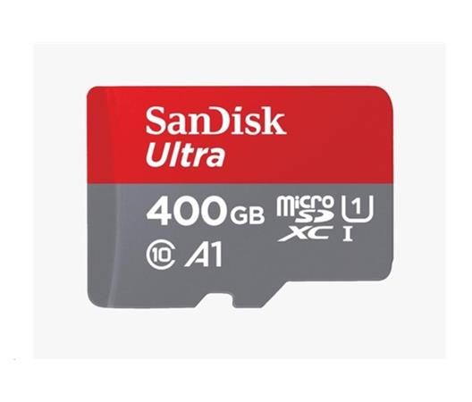 SanDisk MicroSDXC karta 400GB Ultra (120 MB/s, A1 Class 10 UHS-I, Android) + adaptér SDSQUA4-400G-GN6MA