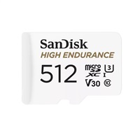 SanDisk MicroSDXC karta 512GB High Endurance (R:100/W:40 MB/s, C10, U3, V30) + adaptér SDSQQNR-512G-GN6IA