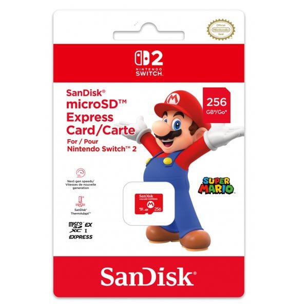 SanDisk Nintendo Switch 2 microSD Express 256 GB SDSQXFN-256G-GR6ZN