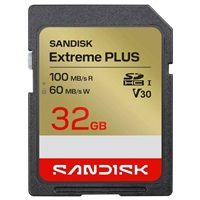 SanDisk SDXC karta 32GB Extreme PLUS (R100/W60 MB/s Class 10, UHS-I U3 V30) SDSDXWT-032G-GUCIN