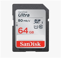 SanDisk SDXC karta 64GB Ultra (100MB/s Class 10 UHS-I) SDSDUNR-064G-GN3IN