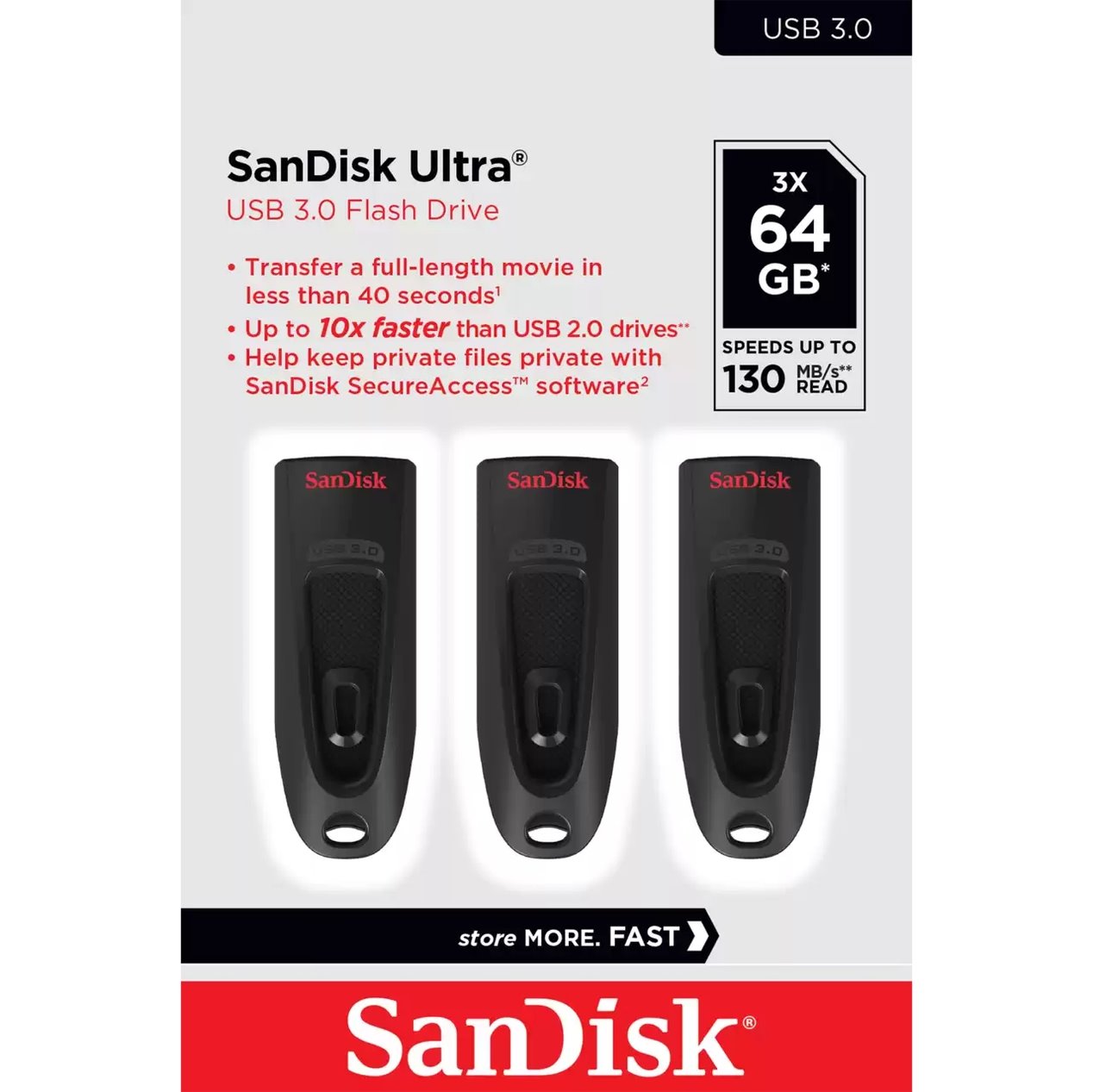 SanDisk Ultra 64GB USB 3x PACK SDCZ48-064G-G46T
