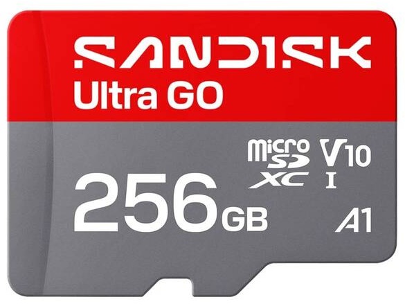 SanDisk Ultra GO microSDHC UHS-I Card 256GB MicroSD 190MB/s Read Full HD video SDSQUGN-256G-GN6MN