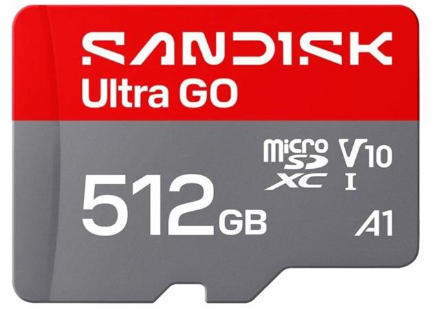 SanDisk Ultra GO microSDHC UHS-I Card 512GB MicroSD 190MB/s Read Full HD video SDSQUGN-512G-GN6MN