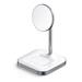 Satechi 2-in-1 Magnetic Wireless Charging Stand - White Aluminium ST-WMCS2M