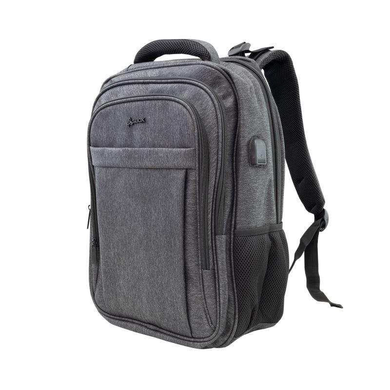 SBOX Batoh na notebook 18" AMSTERDAM, šedá/černá (NSS-00280) 3858894507122