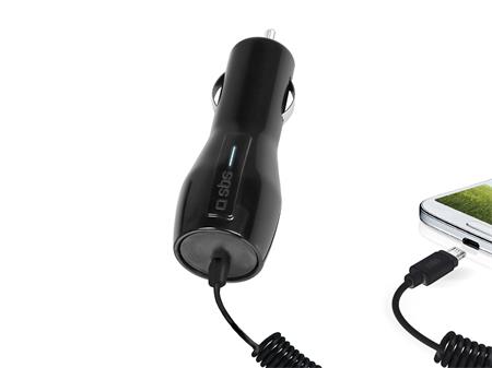 SBS - Autonabíjačka Micro-USB, 1000 mA, čierna TECARMICRO1A