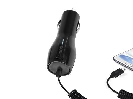 SBS - Autonabíjačka Micro-USB, čierna TECARMICRO1L