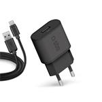 SBS - Cestovná nabíjacia sada USB/Micro-USB 2.0, 1000 mA, 100/250V, čierna TETRKITMIC1ASTD