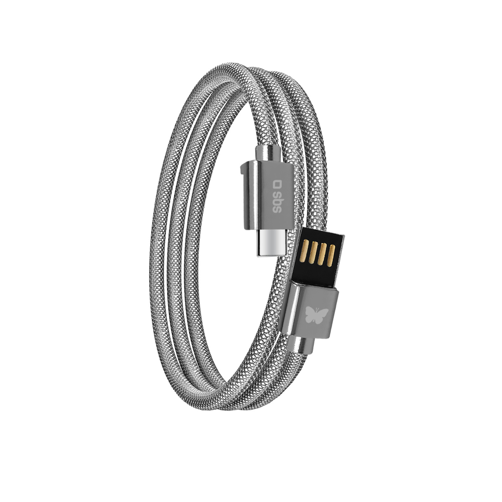 SBS - Kábel S&L USB/USB-C s amuletmi, 39 cm, biela TESLCABLECHARMTCW