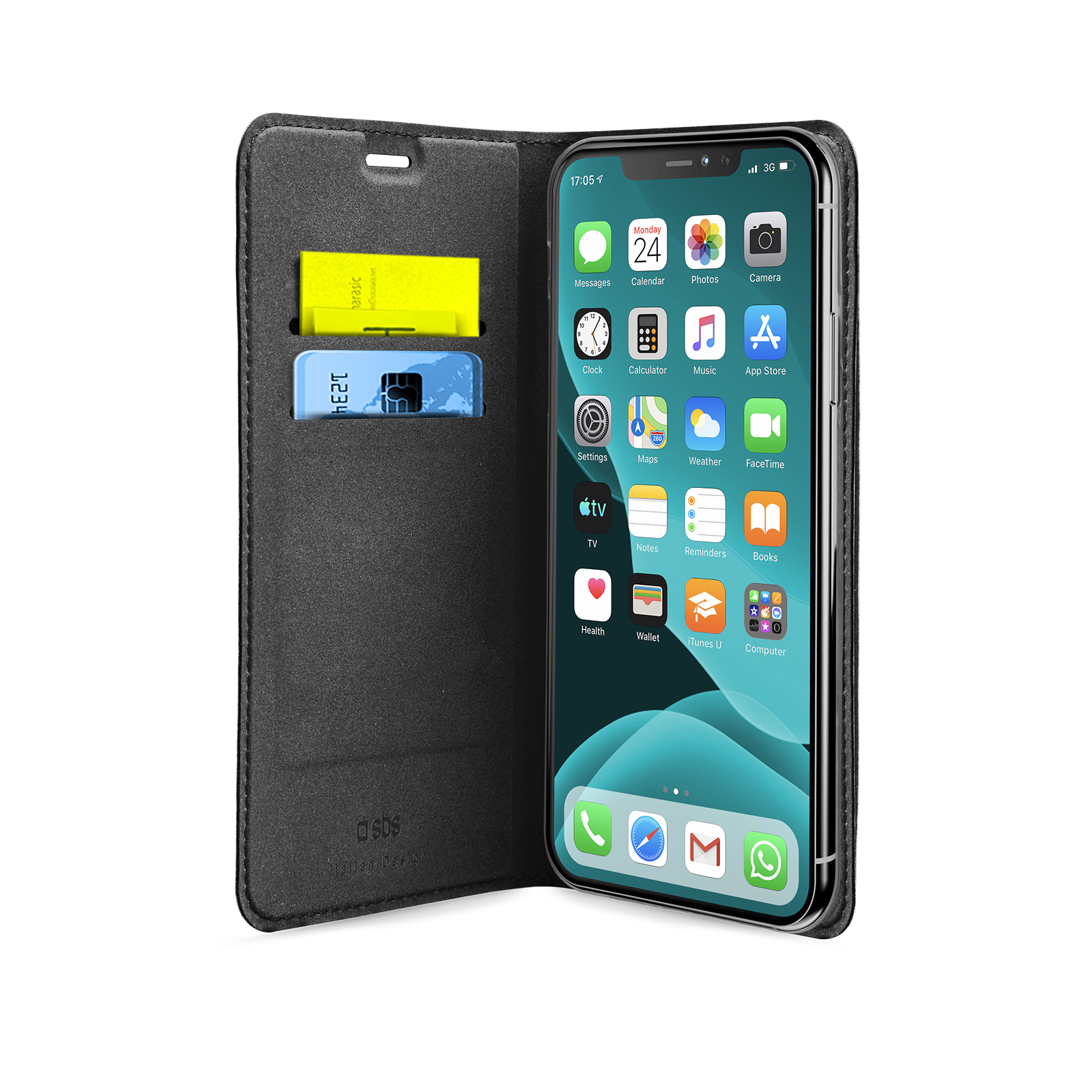 SBS - Puzdro Book Wallet Lite pre iPhone 11 Pro, čierna TEBKLITEIP5819K