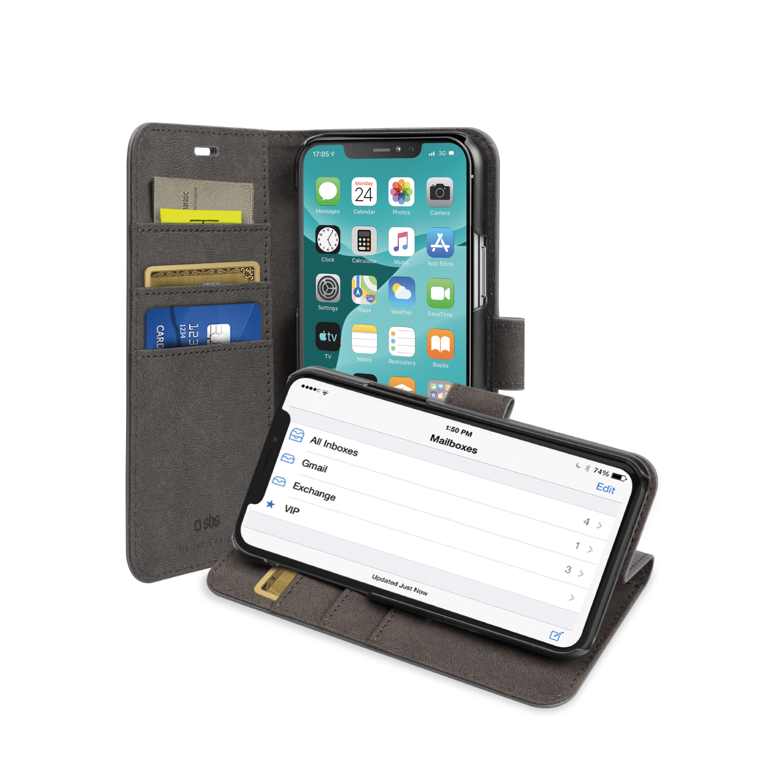 SBS - Puzdro Book Wallet pre iPhone 11 Pro Max, čierna TEBKWALIP6519K