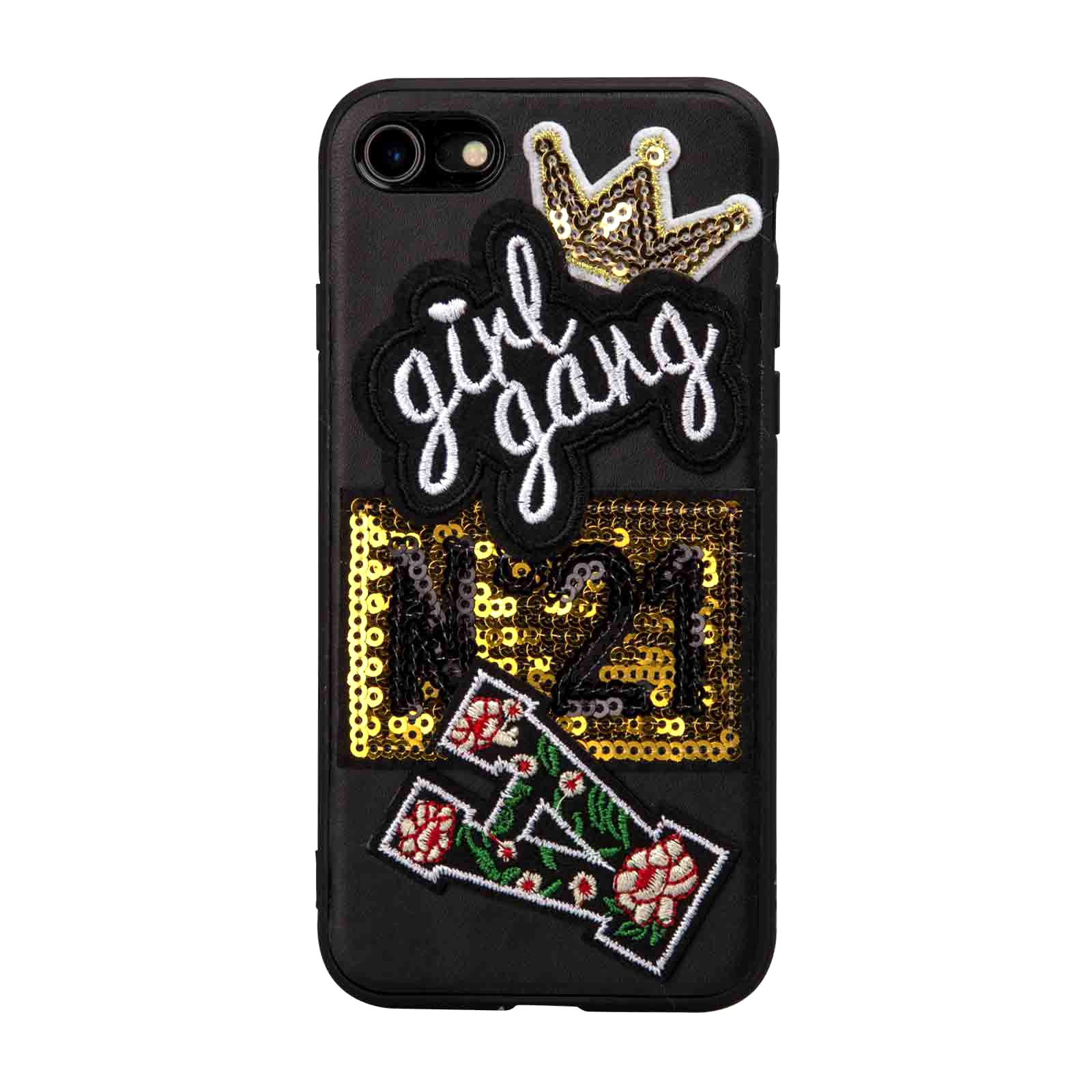 SBS - Puzdro S&L s výšivkou GirlGang pre iPhone 8/7/6S/6, farebný motív TESLCOVPATGIRLIP8