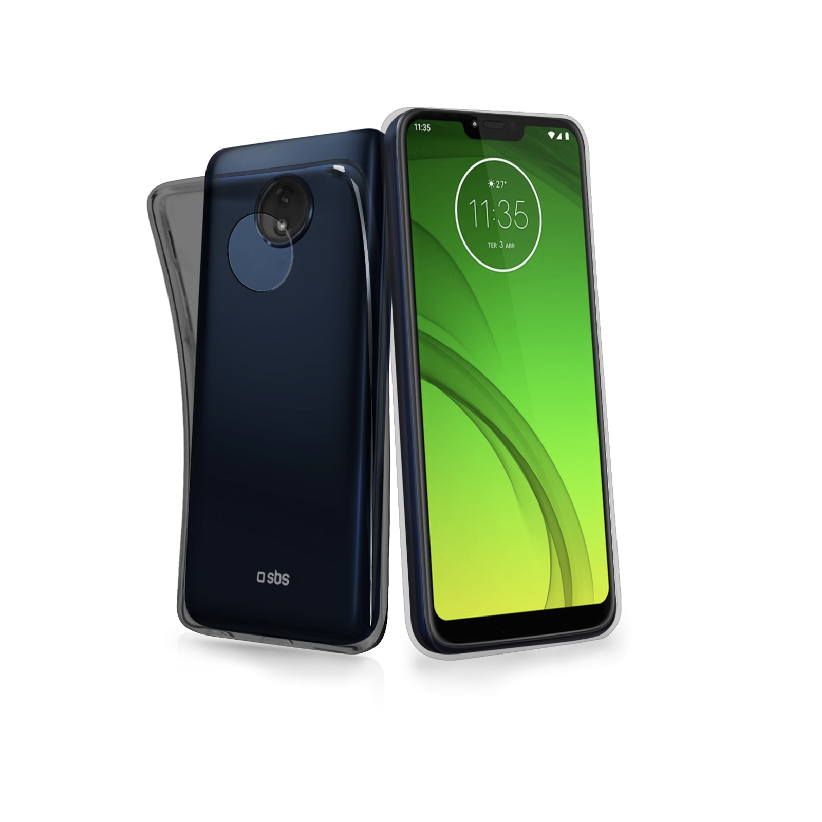 SBS - Puzdro Skinny pre Motorola Moto G7 Power, transparentná čierna TESKINMOG7PWT