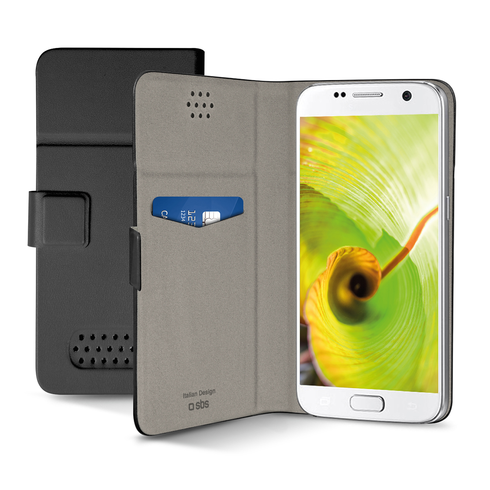 SBS - Puzdro Univerzálne Bookslim pre smartfóny do 5´´, čierna TEBOOKSLIMUN50K