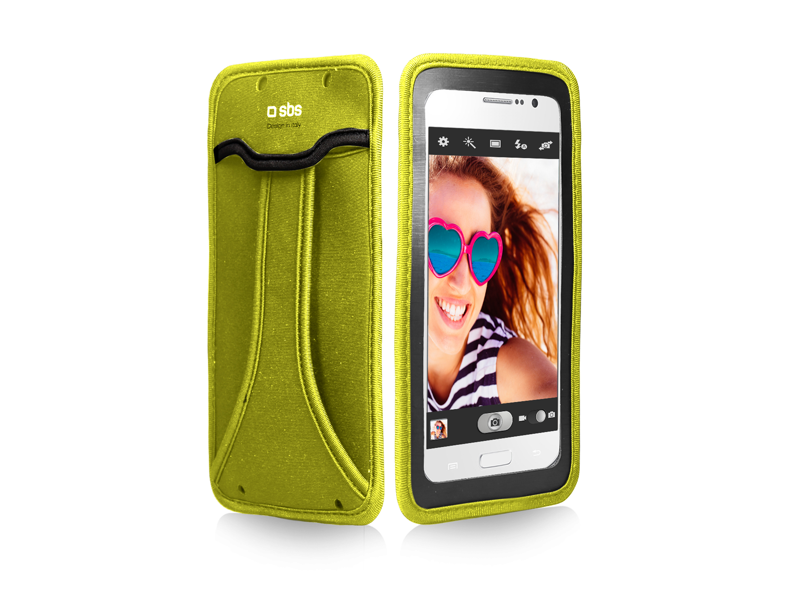 SBS - Puzdro Univerzálne Handy pre smartfóny do 5´´, žltá TEHANDYXLY