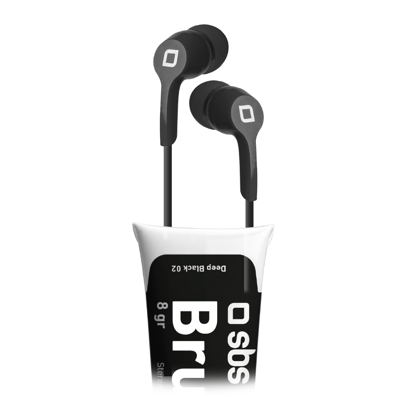 SBS - Slúchadlá do uší Paint Brush, jack 3.5 mm, čierna TEEARPAINTK