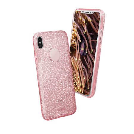 SBS - Sparky Glitter puzdro pre iPhone X, ružová TESPARKYIPXP