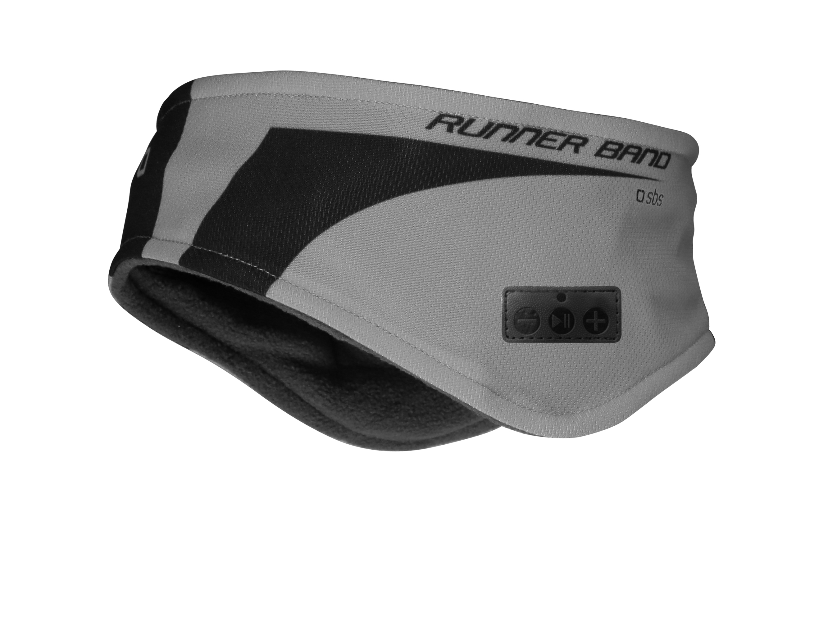 SBS - Športová čelenka s bluetooth slúchadlami, sivá TESPORTHEADBANDBTG