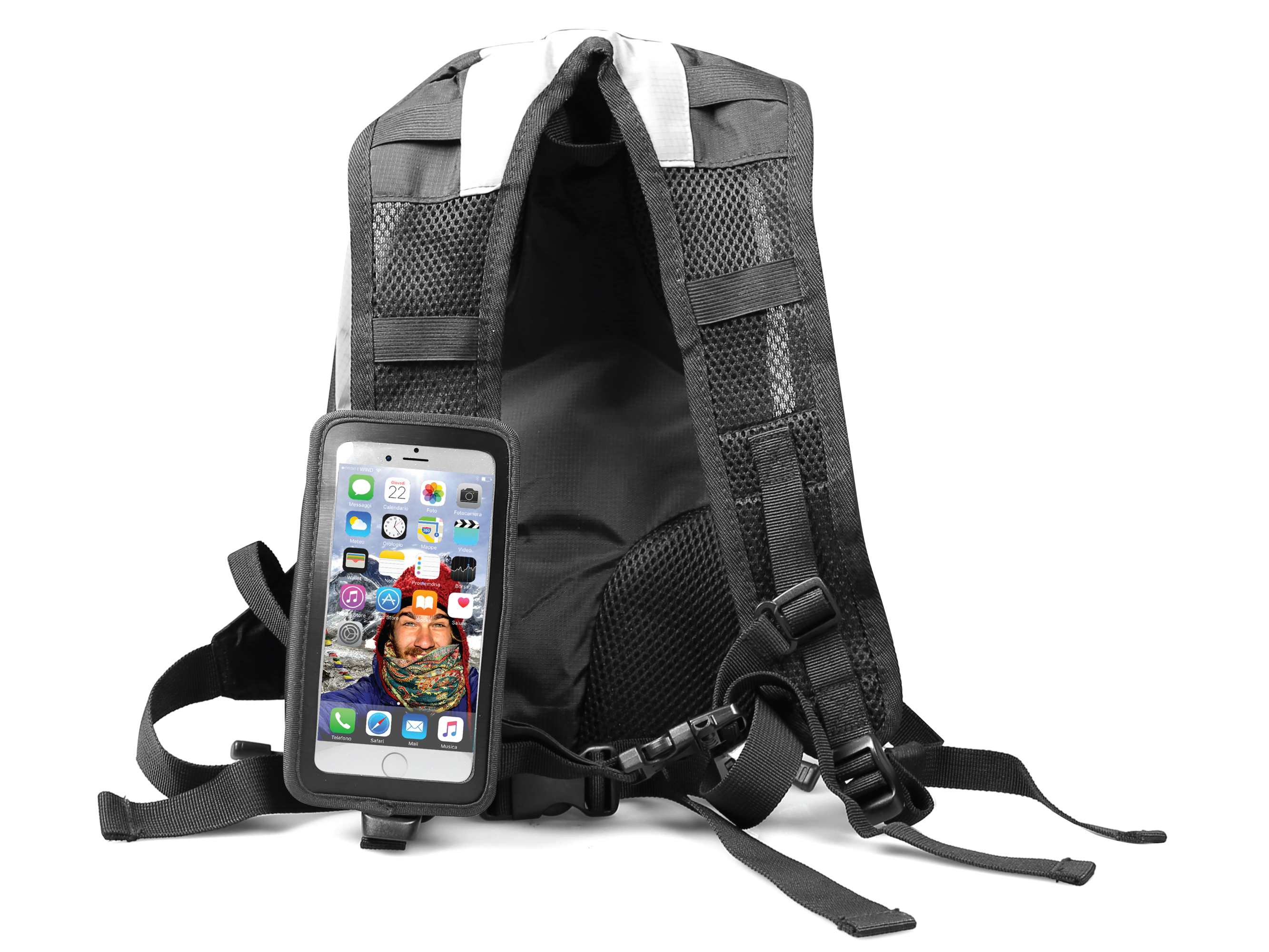 SBS - Športový ruksak s univerzálnym púzdrom pre smartfón, zelená TESPORTRUCKSACKG