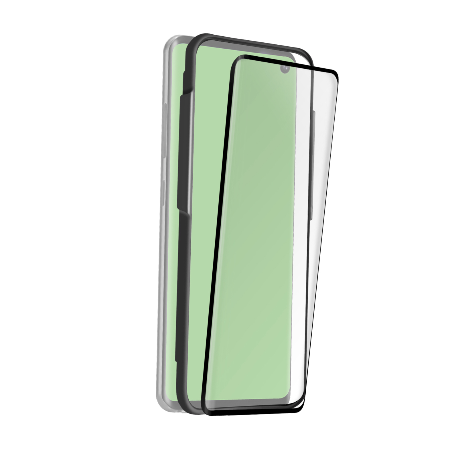 SBS - Tvrdené sklo 4D Full Glass pre Samsung Galaxy S10 s aplikátorom, čierna TESCREEN4DSAS10K