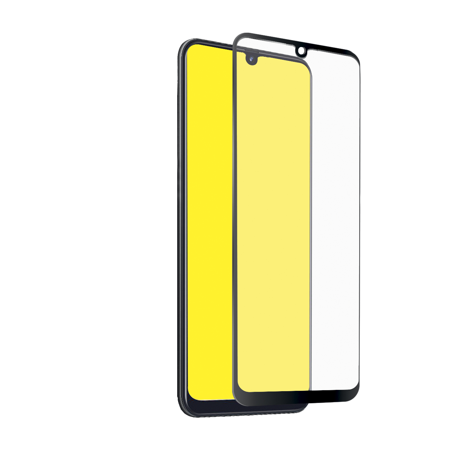 SBS - Tvrdené sklo Full Cover pre Samsung Galaxy A40, čierna TESCREENFCSAA40K