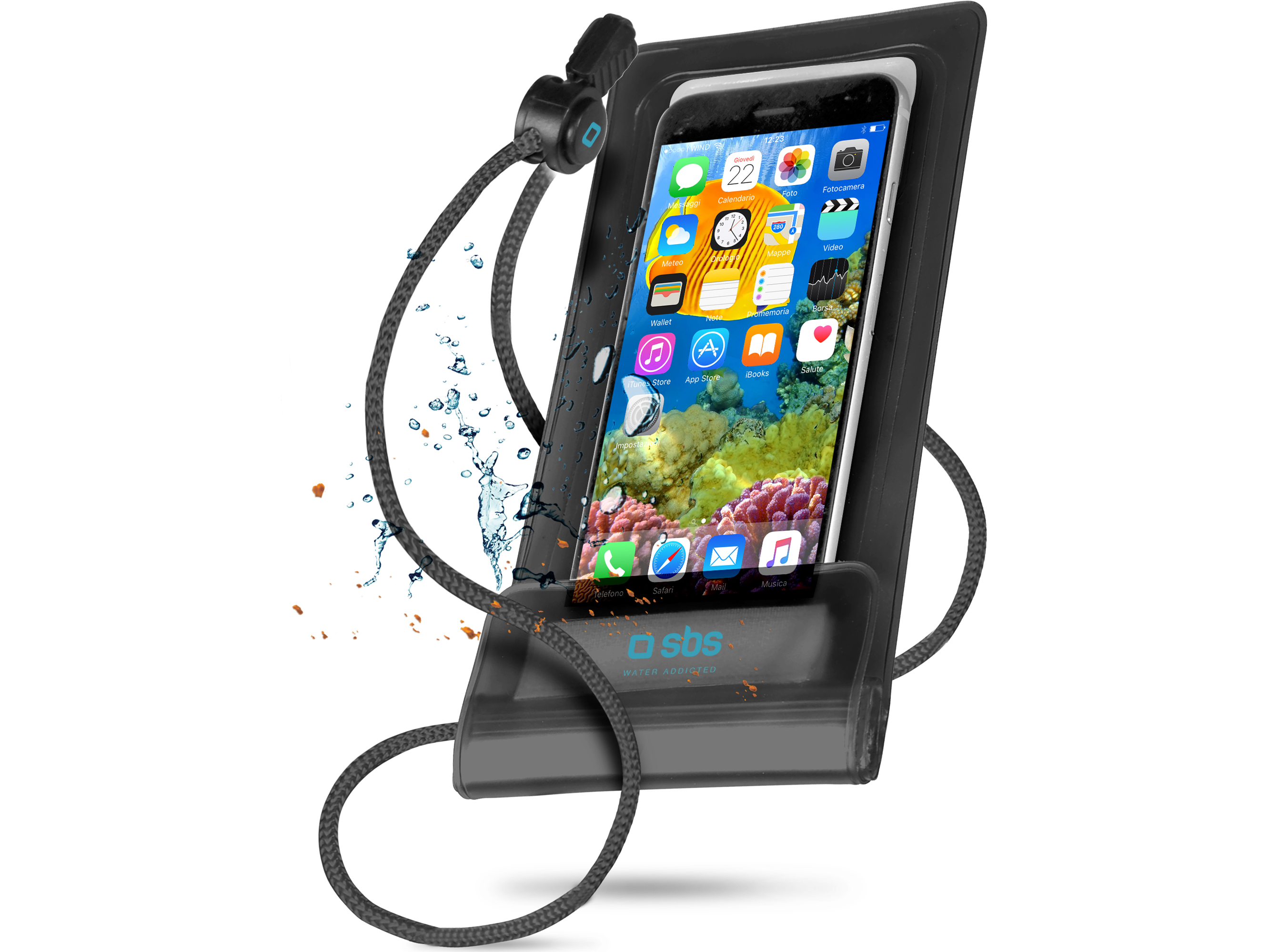 SBS - Univerzálne vodeodolné púzdro, čierna TEWATEREASY55K