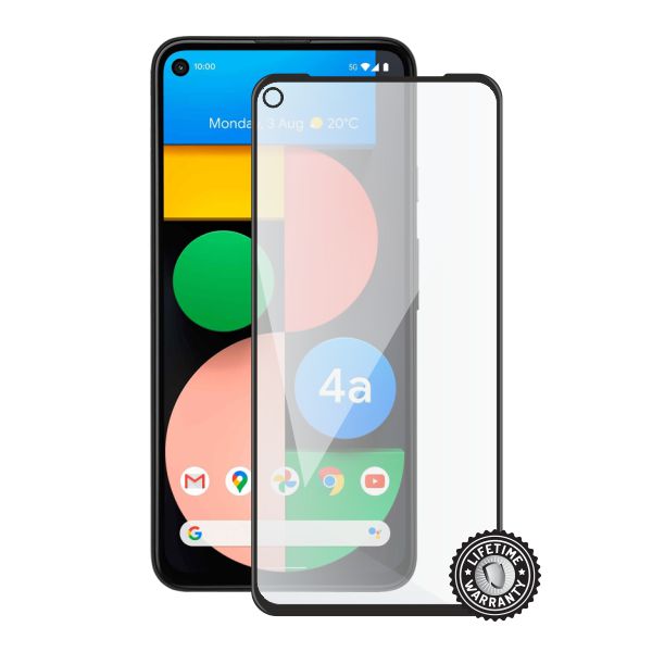 Screenshield GOOGLE Pixel 4a 5G (full COVER black) Tempered Glass Protection GOO-TG25DBPIX4A5G1-D