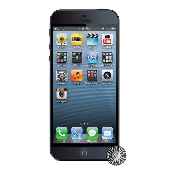 Screenshield™ Temperované sklo iPH5S/5 front/back APP-TGIPH5S-B