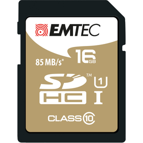 SDHC 16GB Cl10 UHS-I EliteGold EMTEC 3126170142078