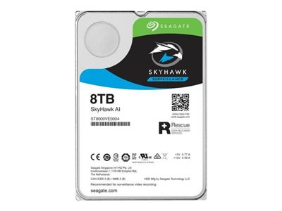 Seagate SkyHawk AI ST8000VE000 - Pevný disk - 8 TB - interní - 3.5" - SATA 6Gb/s - 7200 ot/min. - v