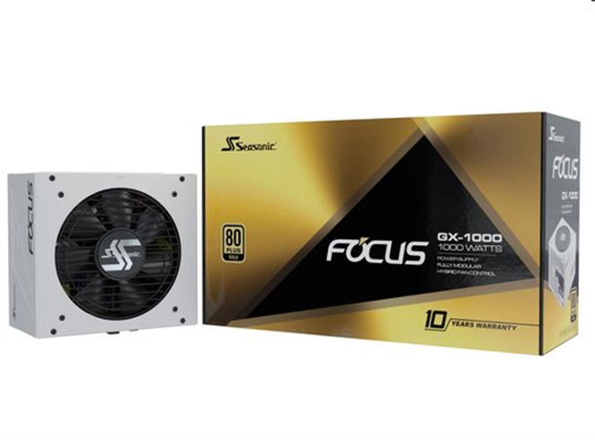 SEASONIC zdroj 1000W Focus GX-1000 White, 80+ GOLD, ATX 3.1, PCIe 5.1 FOCUS-GX-1000-V4-WHITE