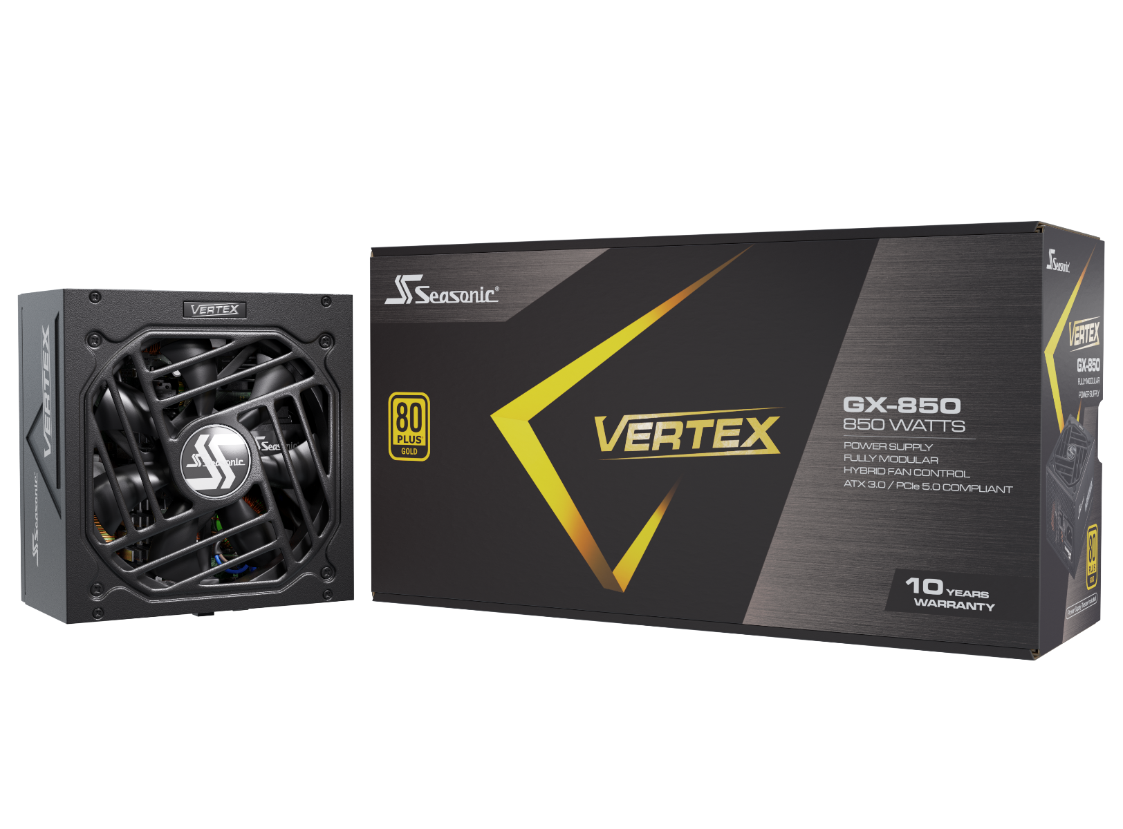 SEASONIC zdroj VERTEX GX-850 Gold / 850W / ATX3.0 / 135mm fan / 80PLUS Gold