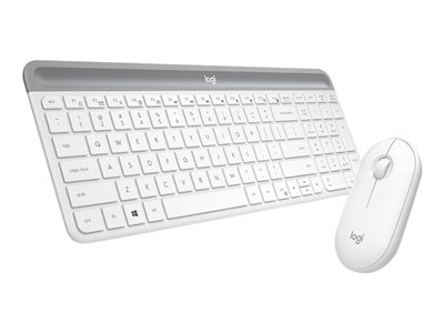 set Logitech slim Wireless MK470 - white, US 920-009205