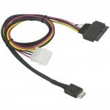 SFF-8654-8i (SlimSAS ×8) rovny -> 2×SFF-8611 (OCuLink ×4) rovný, 54/54cm CBL-SAST-1264-85