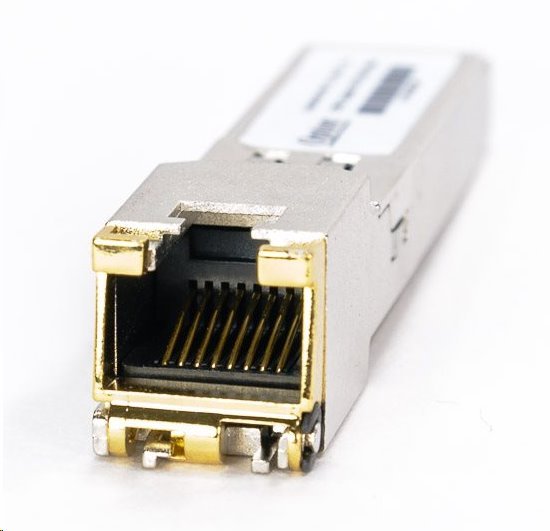 SFP+ transceiver 10Gbps, 10GBASE-T, do 30m (CAT 6A či 7), RJ-45, 0 až 70°C, BROADCOM komp SFP-PLUS-TX-RJ45-30m-BRD