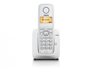 SIEMENS Gigaset A120-WHITE - DECT/GAP bezdrátový telefon, barva bílá GIGASET-A120-WHITE