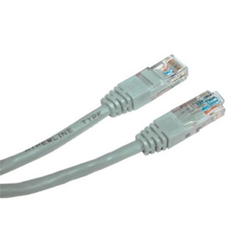 Sieťový LAN kabel UTP crossover patchcord, Cat.5e, RJ45 samec - RJ45 samec, 5 m, netienený, krížený