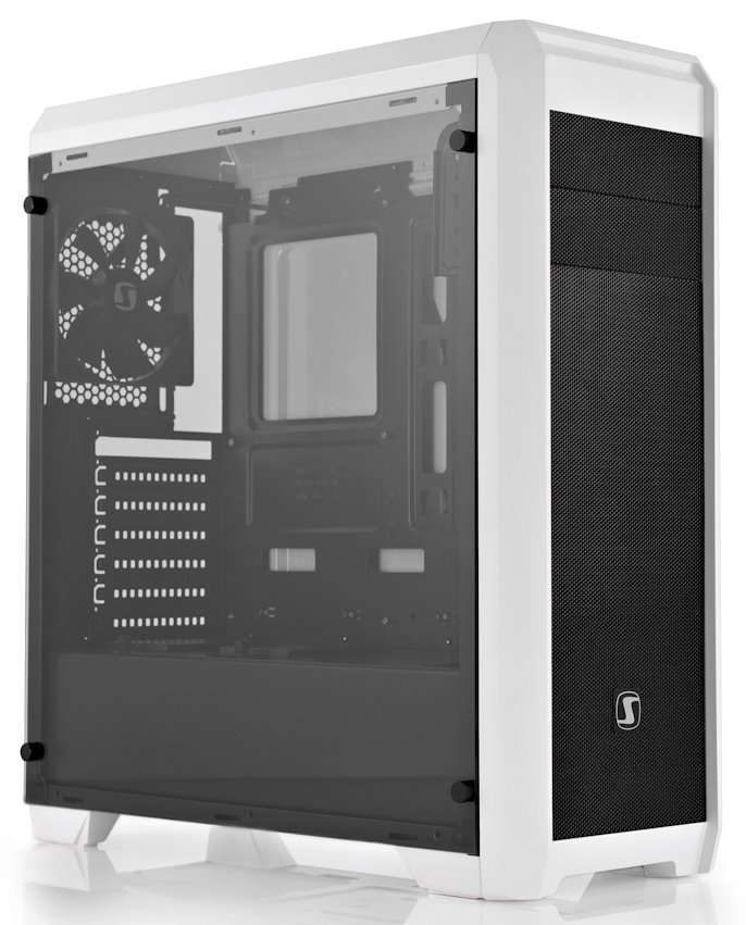 SilentiumPC skříň Regnum RG4TF Frosty White TG / celoskleněná bočnice/ATX/čtečka SD / USB 3.0 / regulace otáček/ SPC180