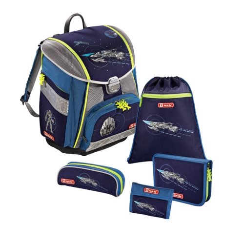 školská taška pre prvákov - 5-dielny set, Step by Step Vesmírný pirát 129853