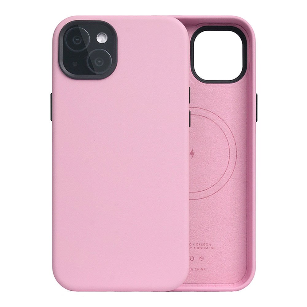 SLG Design kryt D5 Magsafe Calf Skin Leather pre iPhone 15 Plus - Pink SD-D5MC-BC-IP15S-PK
