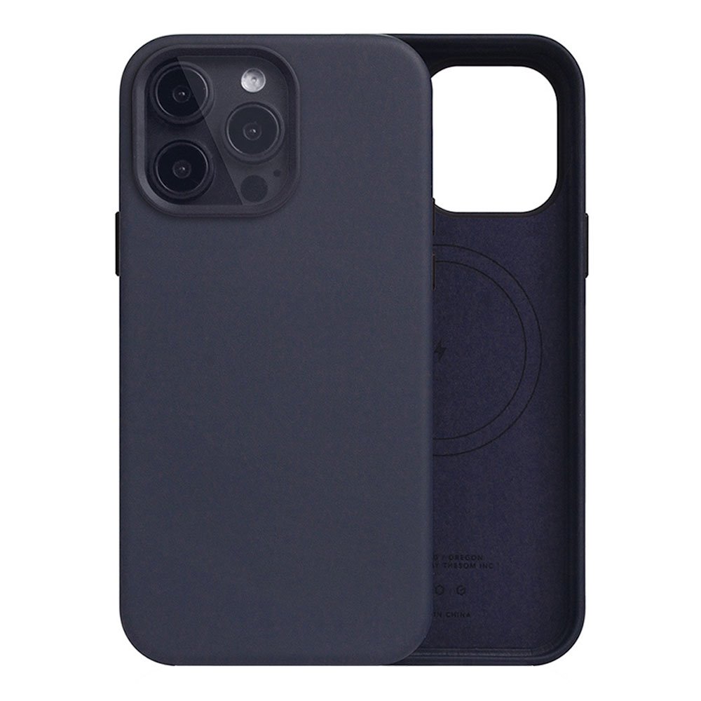 SLG Design kryt D5 Magsafe Calf Skin Leather pre iPhone 15 Pro Max - Indigo SD-D5MC-BC-IP15PM-IN