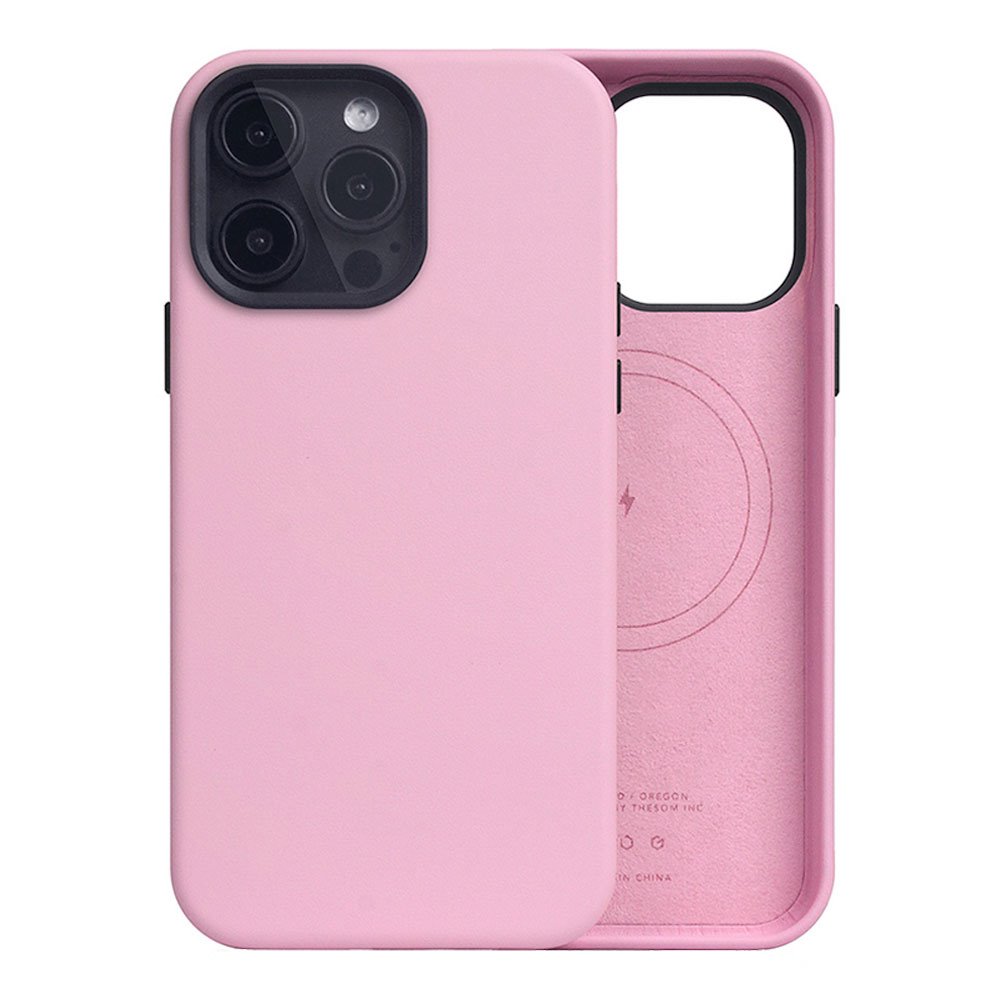 SLG Design kryt D5 Magsafe Calf Skin Leather pre iPhone 15 Pro Max - Pink SD-D5MC-BC-IP15PM-PK