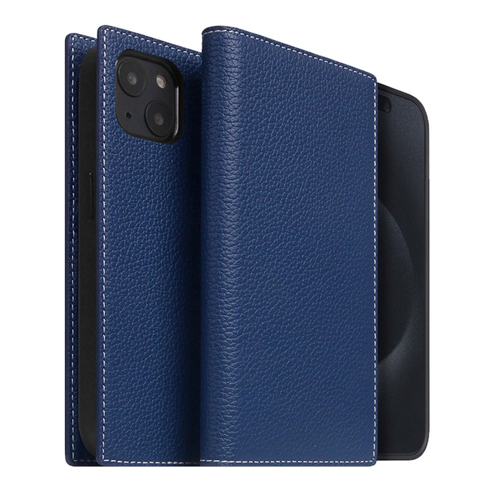 SLG Design puzdro D8 Magsafe Full Grain Leather pre iPhone 15 Plus - Navy Blue SD-D8G-DC-IP15S-NB