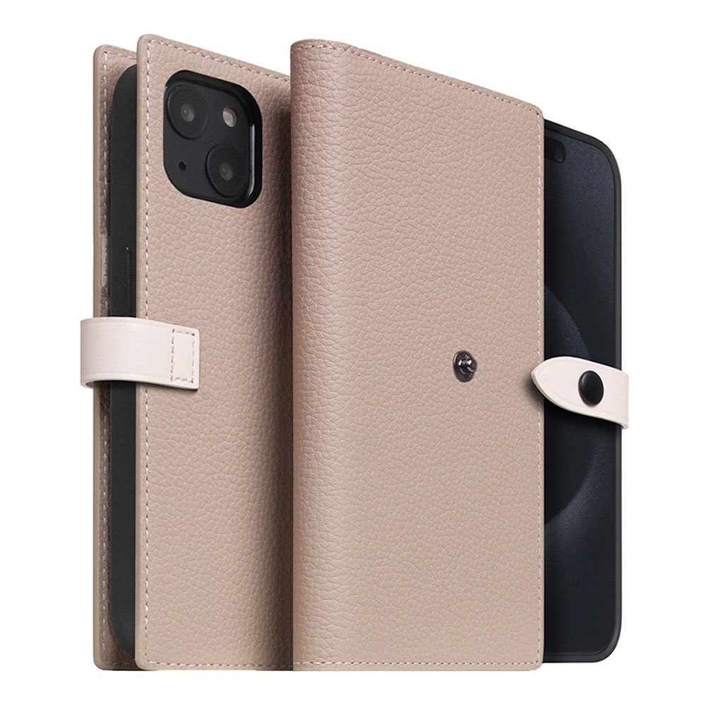 SLG Design puzdro D8 Magsafe Hybrid Full Grain Leather pre iPhone 15 Plus - Light Cream SD-D8EG-DC-IP15S-LC