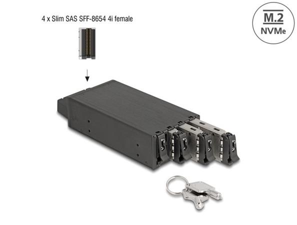 Slim Bay Mobile Rack for 4 x M.2 NVMe SS, Slim Bay Mobile Rack for 4 x M.2 NVMe SS 47126