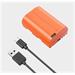 SmallRig 5407 Camera Battery USB-C Rechargeable Canon LP-E6P Orange